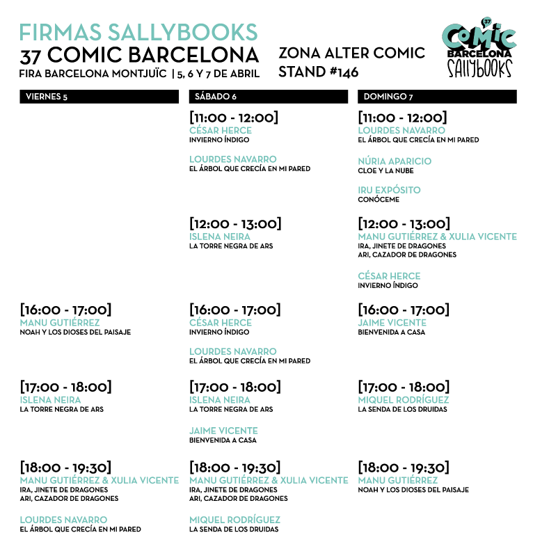 Horario de firmas en el 37 Comic Barcelona