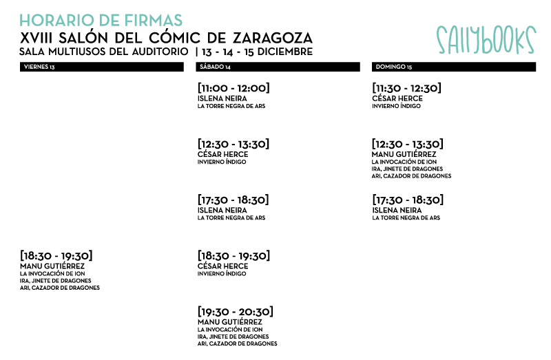 Firmas en el Salón del Cómic de Zaragoza