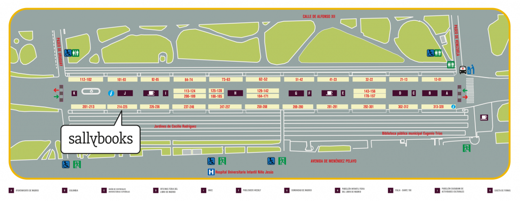 Plano de la Feria del Libro de Madrid